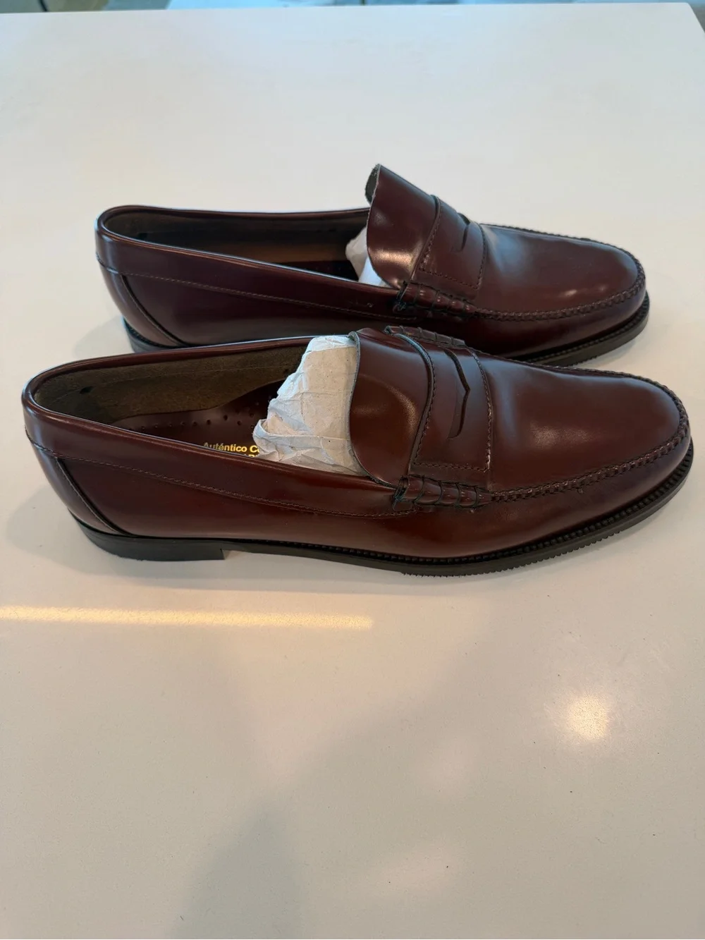 Men's Penny Loafers in Burgundy - Classic Leather Slip-On